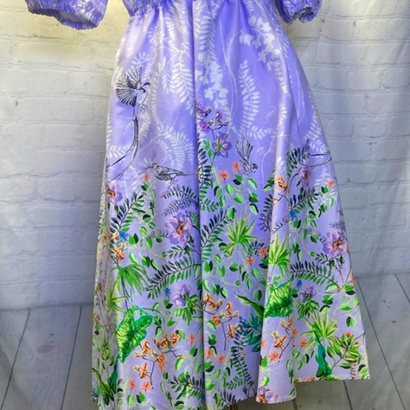 Lavender floral print dress by INC International Concepts with tie front - Picture 7 of 16